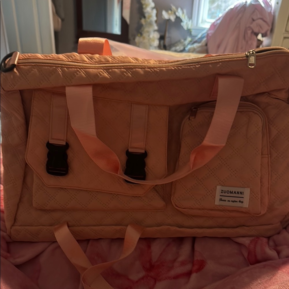 Pink Quilted Nylon Women's Bag